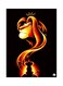 The Lion King Themed Decorative Metallic Plate Black/Red/Yellow 20x15cm