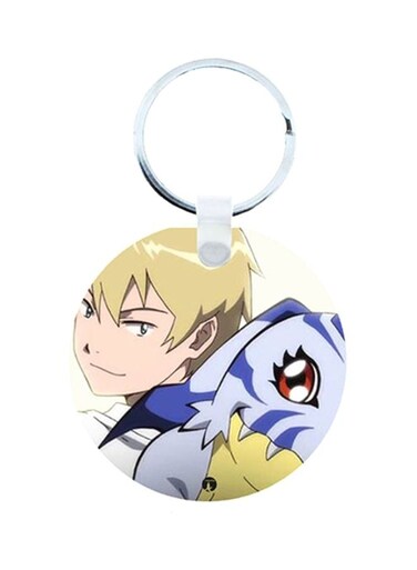 Digimon Anime Wooden Keychain