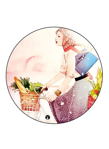 Woman Printed Fridge Magnet Multicolour