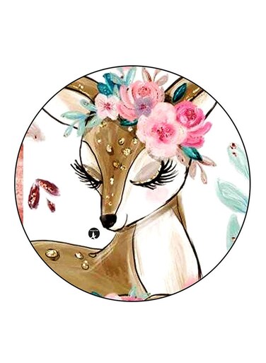 Deer Printed Fridge Magnet Multicolour