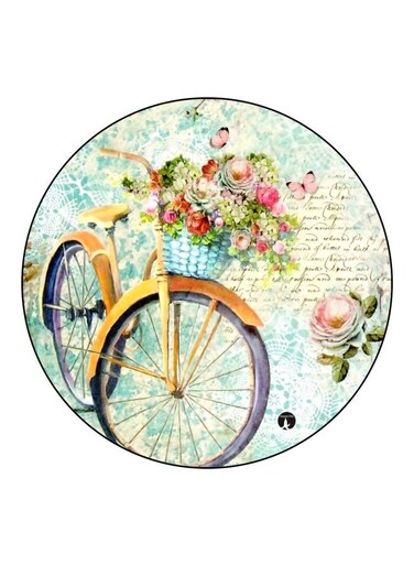 Printed Fridge Magnet Blue/Green/Pink 5.5cm