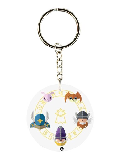 Anime Digimon Printed Keychain