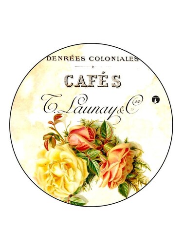 Floral Printed Fridge Magnet White/Yellow/Green 5.5cm