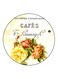 Floral Printed Fridge Magnet White/Yellow/Green 5.5cm