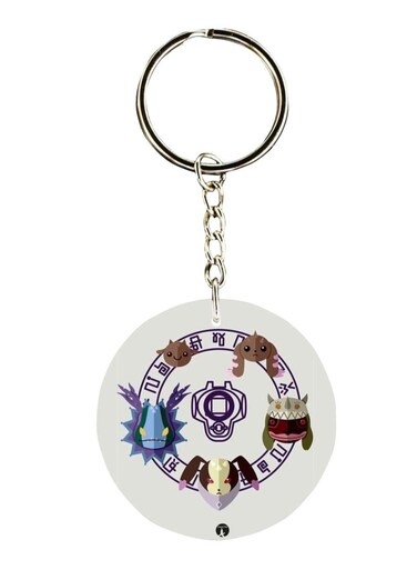 Double Sided Digim0n Printed Keychain