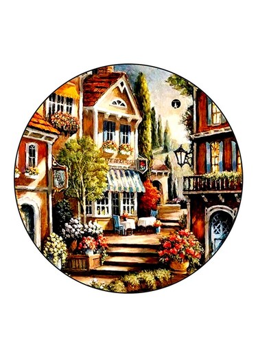 Vintage Art Printed Fridge Magnet Multicolour