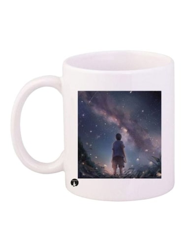 Night Sky Printed Coffee Mug White/Black/Grey