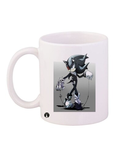 Sonic Video Game Printed Mug White/Grey Standard Size