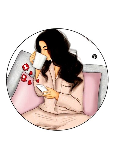 Woman Printed Fridge Magnet Multicolour