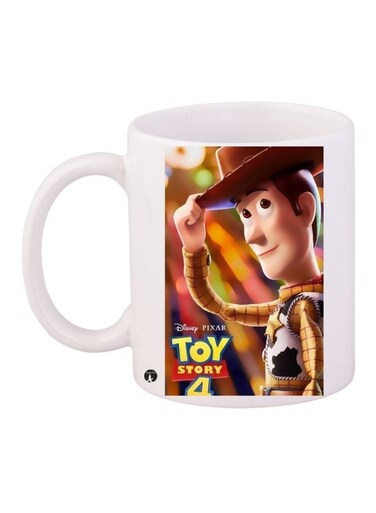 Cartoon Printed Coffee Mug White/Beige/Brown 11ounce