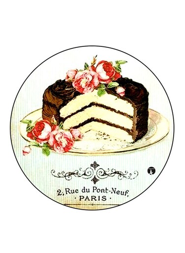 Cake Printed Fridge Magnet Multicolour