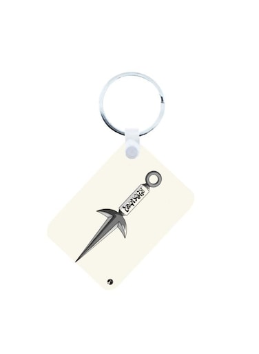 The Anime Naruto Printed Keychain Beige/Grey/Black