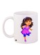 Cartoon Printed Coffee Mug White/Black/Purple 11ounce