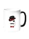 Hat And Mustaches Printed Coffee Mug White/Black 11ounce