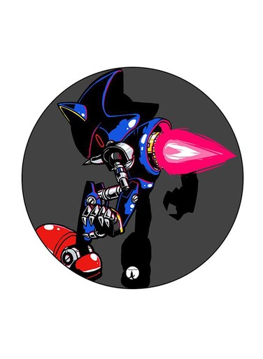 Video Game Sonic Printed Fridge Magnet Multicolour