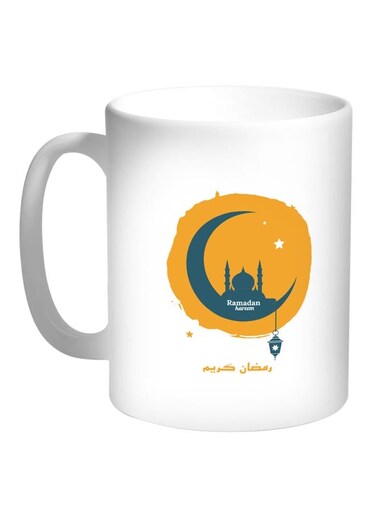 Ramadan Kareem Printed Coffee Mug White/Yellow/Blue
