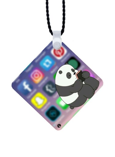 We Bare Bear Printed Car Mirror Pendant