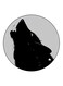 Howling Wolf Printed Fridge Magnet Black/Grey 5.5cm