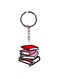 Single Sided Books Printed Keychain