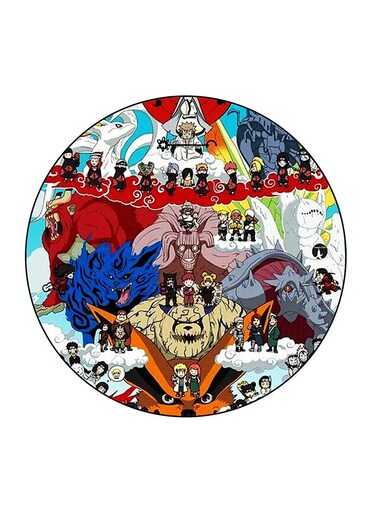 Animation Printed Fridge Magnet Multicolour 5.5 x 5.5cm