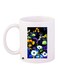Flower Printed Coffee Mug White/Purple/Blue 11ounce