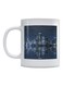 Cityscape Printed Mug White/Blue/Grey