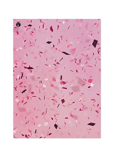 Decorative Printed Metallic Plate Pink/Purple 20x15cm