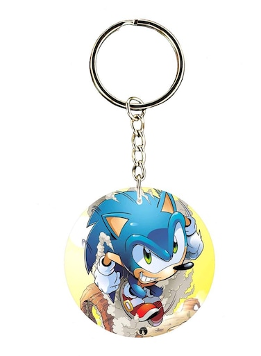 Keychain Of The Video Game Sonic ( 2 Sides)