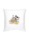 Minnie Mouse Printed Decorative Cushion White/Brown/Blue 16x16inch