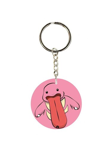 Cartoon Themed Single Sided Keychain