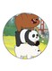 We Bare Bears Printed Fridge Magnet Round Multicolour