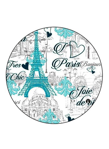 Paris Printed Fridge Magnet Multicolour