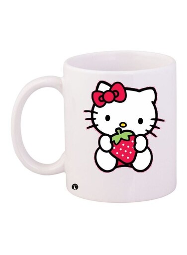 Hello Kitty Printed Coffee Mug White/Red/Black