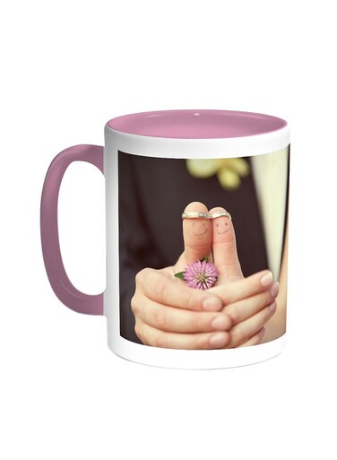 Joy Of Bride Printed Coffee Mug Pink/White 11ounce
