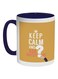Keep Calm And Ask Question Printed Coffee Mug Yellow/White/Pink 325ml