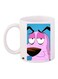 Courage Themed Coffee Mug White/Blue/Pink 11ounce