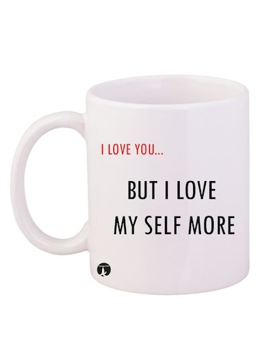 Printed Coffee Mug White/Red/Black 11ounce