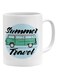 Summer Travel Printed Mug White/Blue/Green
