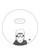 Ninja Printed Fridge Magnet White/Grey 5.5cm