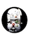 Cartoon Printed Fridge Magnet Black/White/Red 5.5cm