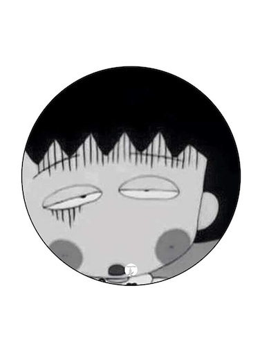 Anime Chibi Maruko Chan Printed Fridge Magnet Round Multicolour