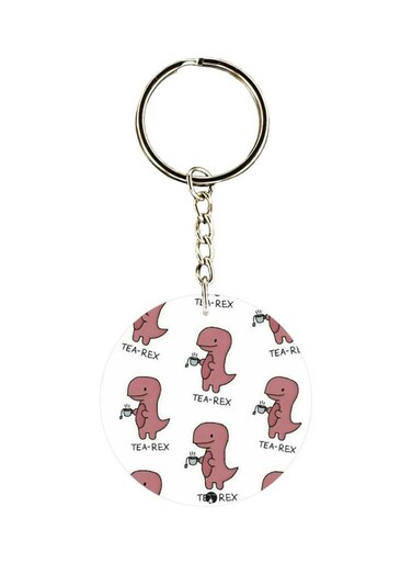 Tea-Rex Printed Keychain