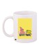 Cartoon Printed Coffee Mug White/Yellow/Brown 11ounce