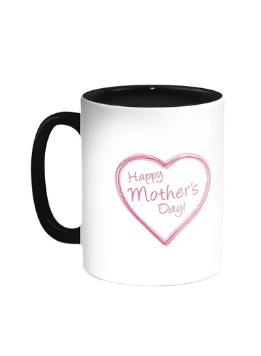 Happy Mother's Day Printed Coffee Mug Black/White 11ounce
