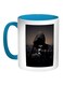 My Sterious Man Printed Coffee Mug Turquoise/White/Black 11ounce