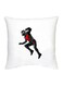 The Flash Printed Decorative Cushion White/Black/Red 16x16inch
