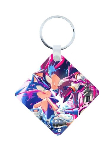 Sonic Printed Keychain Pink/Purple/Blue