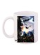 Cartoon Printed Coffee Mug White/Brown/Blue 11ounce