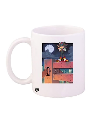 Sonic Printed Mug White/Black/Red