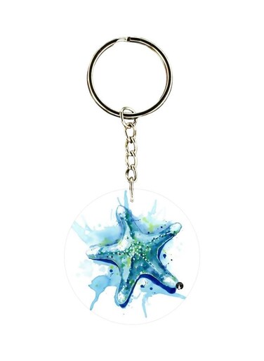 Starfish Printed Keychain